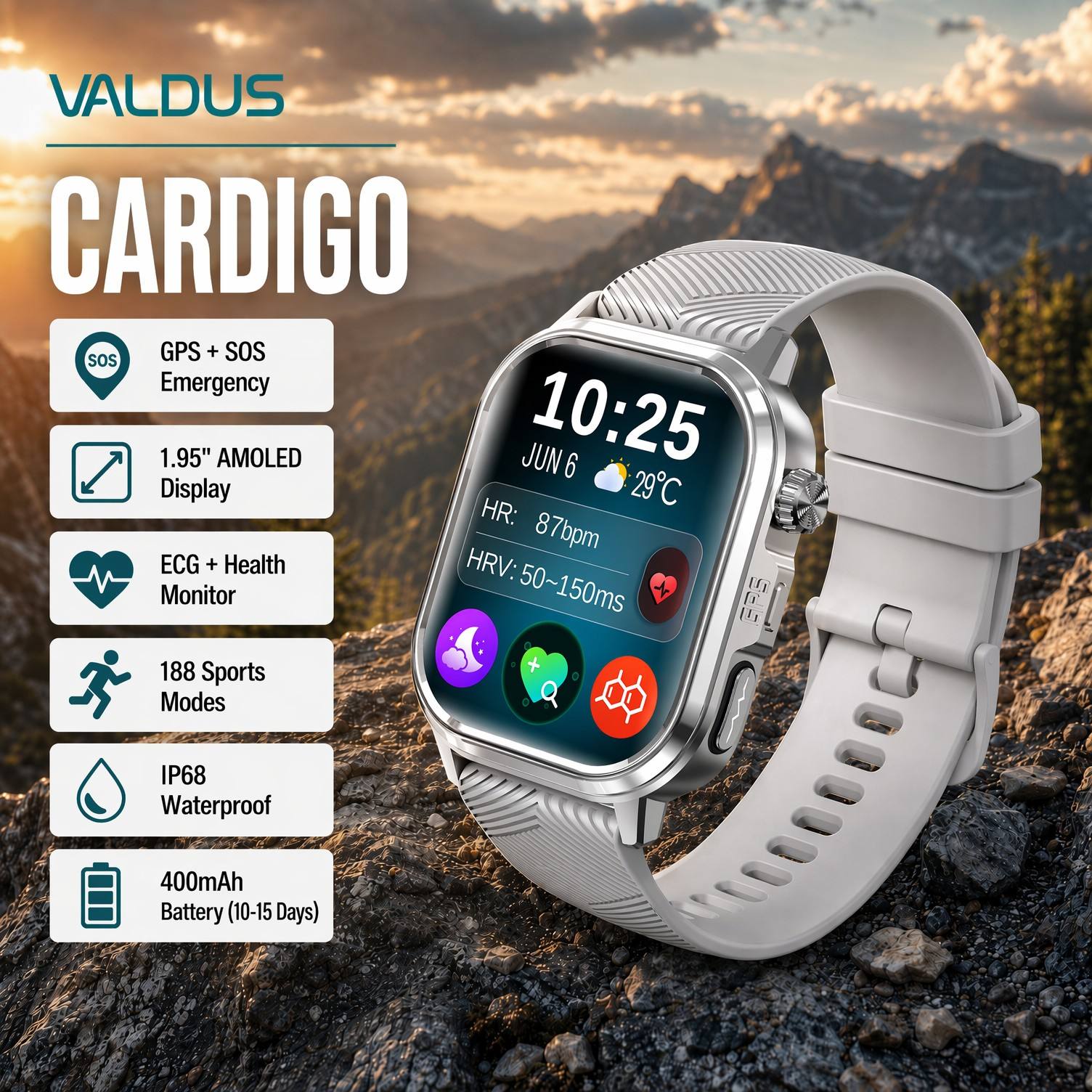 فالدوس كارديجو ساعة ذكية للرجا - مراجعة Smartwatch Custom وسعره